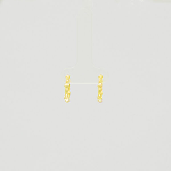 Argollitas de Plata Con Capa Fina de Oro