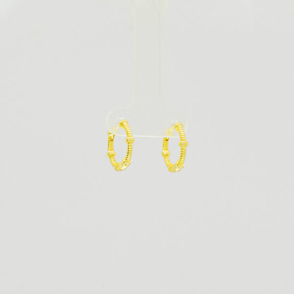 Argollitas de Plata Con Capa Fina de Oro