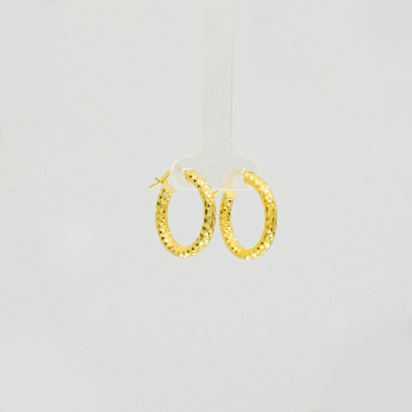 Argollas De plata Con Capa Fina de Oro