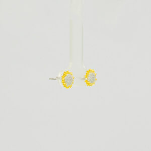 Aretes de plata dos tonos