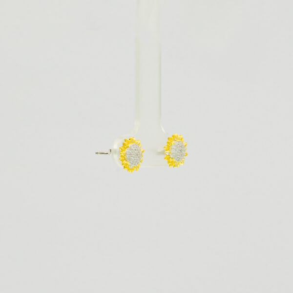 Aretes de plata dos tonos