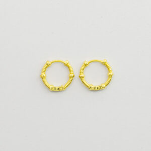 Argollitas de Plata Con Capa Fina de Oro