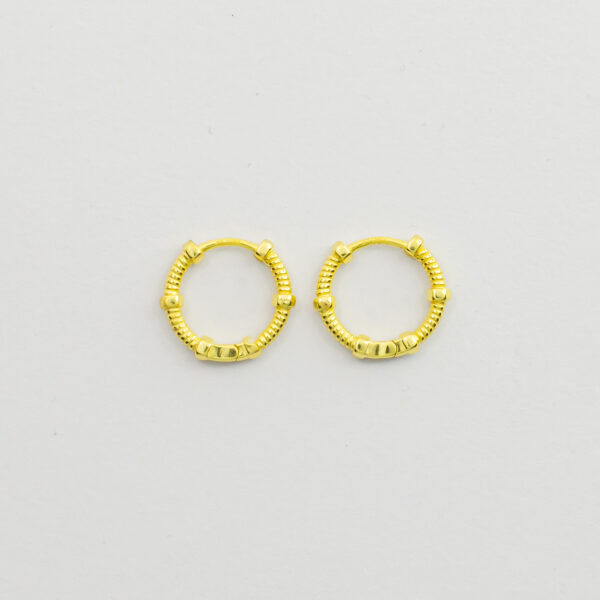 Argollitas de Plata Con Capa Fina de Oro