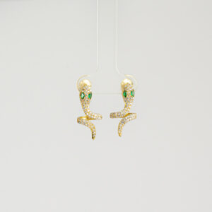 Aretes de Plata con Baño de 14K