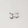 Semi Argollas de Plata con Zirconias