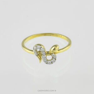 Anillo de oro para dama 10 kilates con piedra zirconias peso 1.2 Gr cash y oro