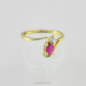 Anillo de oro para dama 14 kilates peso 1.8 Gr cash y oro
