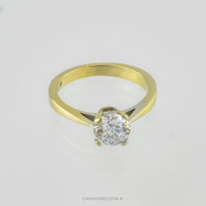 Anillo de compromiso para dama oro de 14 kilates con piedra zirconias peso 3.4 Gr cash y oro