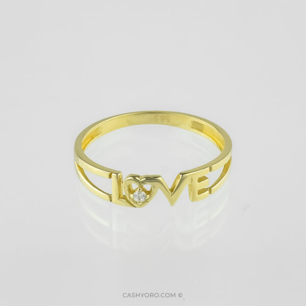 Anillo para dama cash y oro Anillo de oro para dama 14 kilates con piedras zirconia peso 1.3 Gr cash y oro