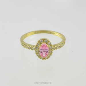 Anillo de oro para dama cash y oro Anillo de oro para dama 10 kilates con piedra zirconias peso 1.8 Gr, talla 7. cash y oro