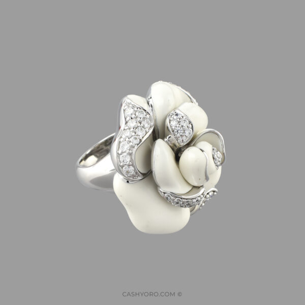 Anillo de plata 925 para dama cash y oro 39 Anillo de dama