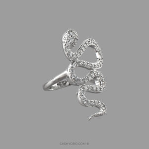 Anillo de plata 925 para dama cash y oro 51 Anillo de dama