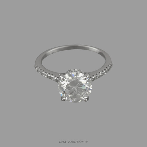 Anillo de plata 925 para dama cash y oro 59 Anillo de dama