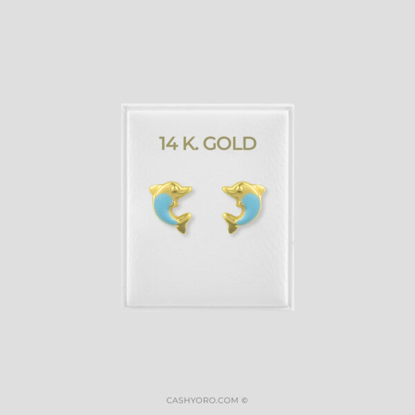 Aretes de oro para niña