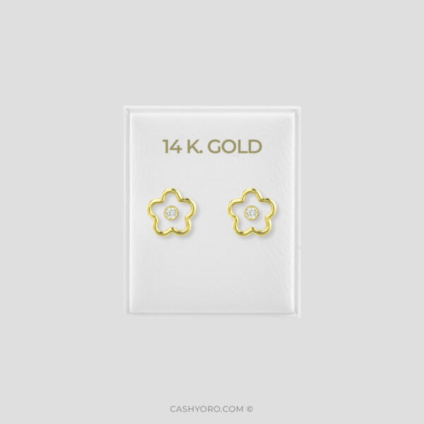 Aretes de oro para niña