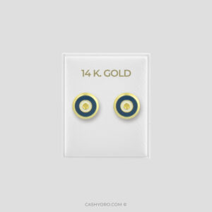 Aretes de Oro para niña cash y oro 144 Aretes de oro para niña