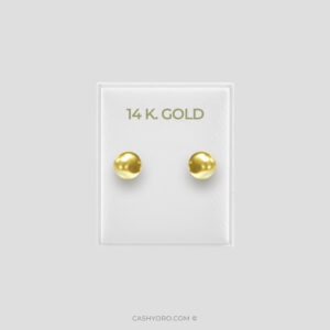 Aretes de Oro para niña cash y oro 147 Aretes de oro para niña