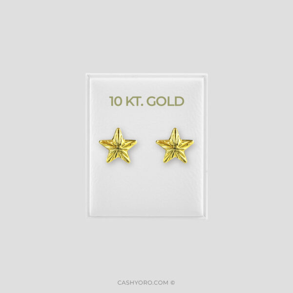 Aretes de Oro para niña cash y oro 151 Aretes de oro para niña