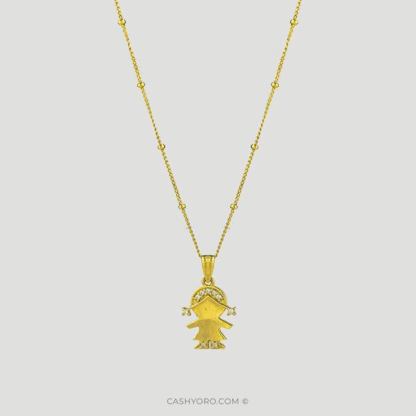 Cadena de oro con dije  para dama