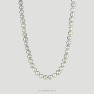 Collar de perlas con broche de plata