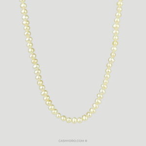 Collar de perlas con broche de plata