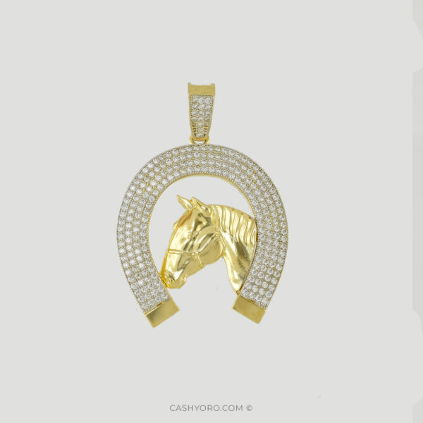 Dije de oro para cadena de caballero cash y oro 123 Dije de oro para cadena de caballero