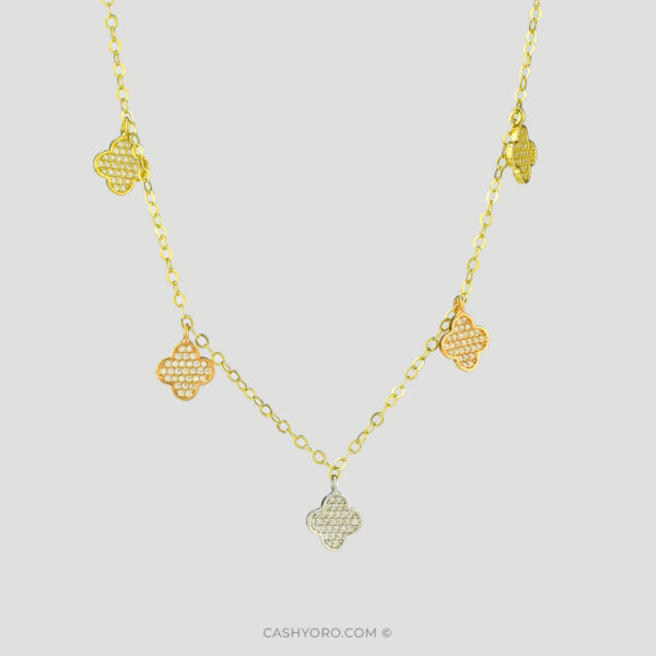 Gargantilla de oro 3 tonos dama