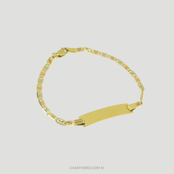 Pulsera de oro para niños cash y oro 46 Pulsera de oro 3 tonos para niños