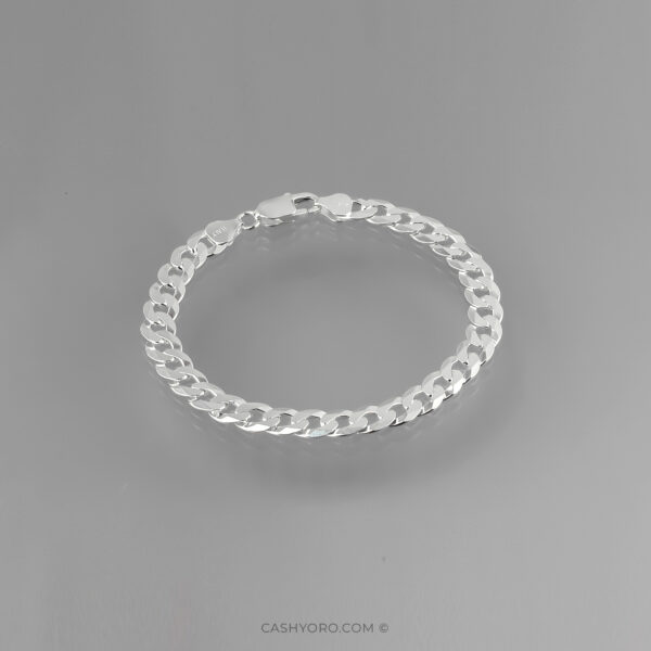 Pulsera de plata 925 cash y oro 124 Pulsera de plata para caballero