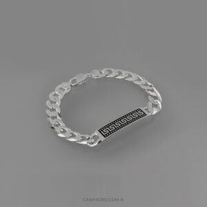 Pulsera de plata 925 cash y oro 140 Pulsera de plata para caballero