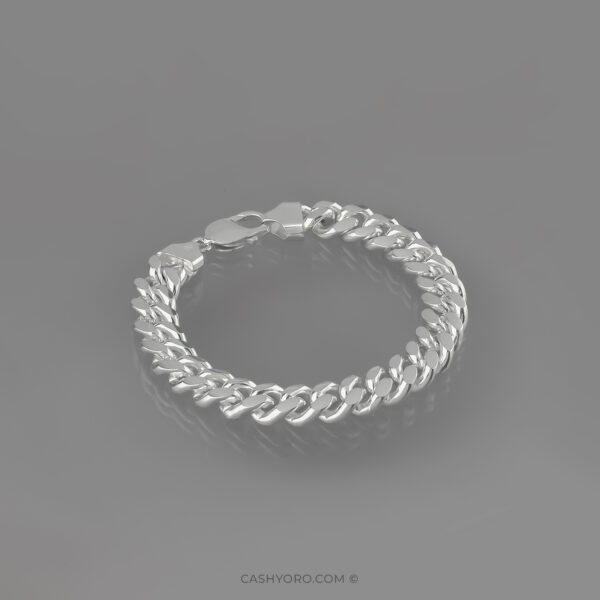 Pulsera de plata 925 cash y oro 144 Pulsera de plata para caballero