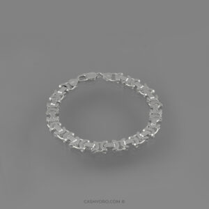 Pulsera de plata 925 cash y oro 146 Pulsera de plata para caballero