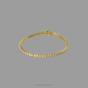 Pulsera de plata con baño para dama