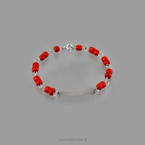 Pulsera de plata coralito para bebe