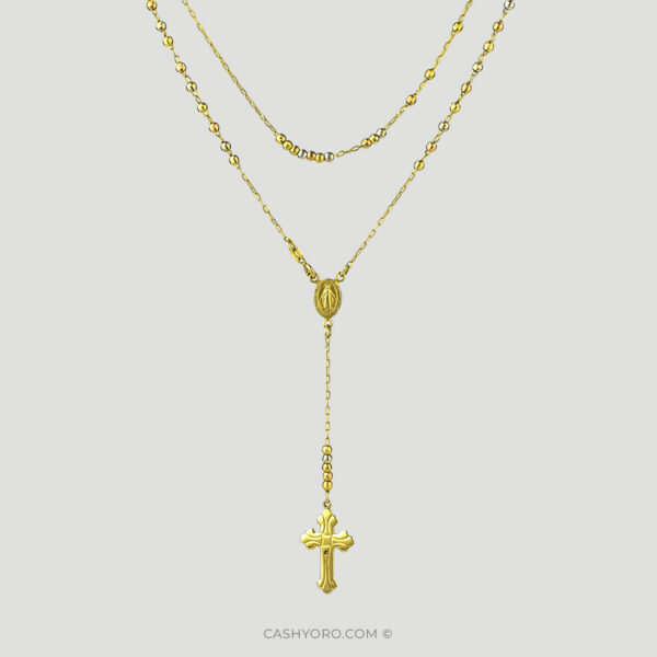 Rosario de oro 3 tonos