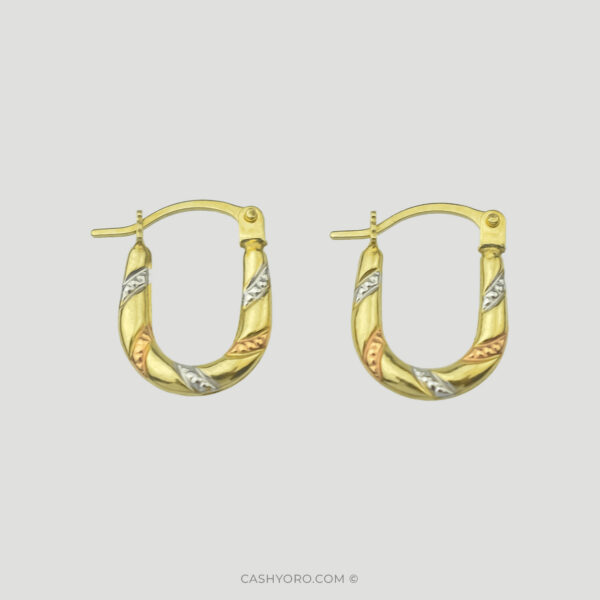 Argollas para niña de oro 10 kilates 3 tonos de oro cash y oro joyeria la ceiba Argollas para niña de oro 10 kilates 3 tonos de oro cash y oro joyeria la ceiba